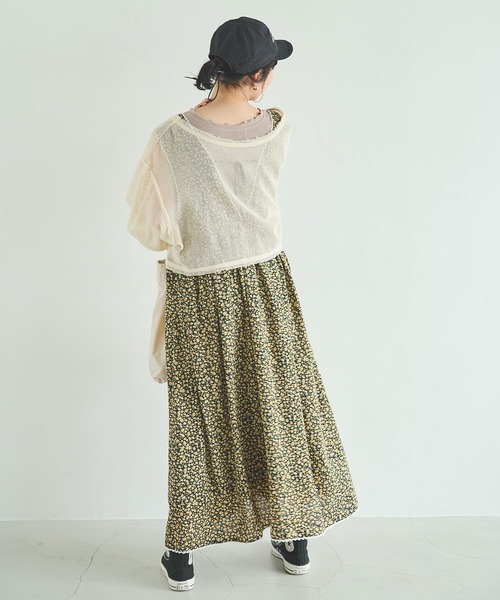 Crisp（クリスプ）の「メッシュショートカーディガン（カーディガン/ボレロ・レディース・ナチュラル/ピンク・FREE）」の7枚目の写真