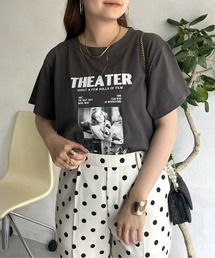 モノトーンフォトプリントTシャツ