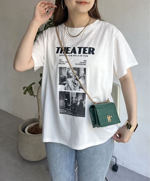 prose verse（プロズヴェール）の「モノトーンフォトプリントTシャツ（Tシャツ/カットソー・レディース・チャコール/オフホワイト・ﾌﾘ-）」の17枚目の写真