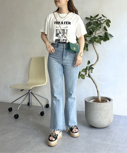 prose verse（プロズヴェール）の「モノトーンフォトプリントTシャツ（Tシャツ/カットソー・レディース・チャコール/オフホワイト・ﾌﾘ-）」の10枚目の写真