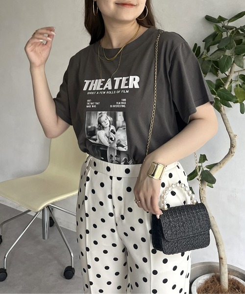 prose verse（プロズヴェール）の「モノトーンフォトプリントTシャツ（Tシャツ/カットソー・レディース・チャコール/オフホワイト・ﾌﾘ-）」の19枚目の写真