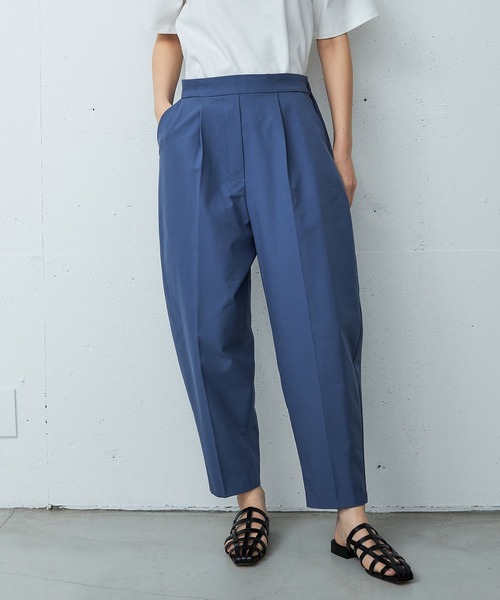 美品 辺見えみり アウターサンセット ブルー パンツ 撥水curve pants