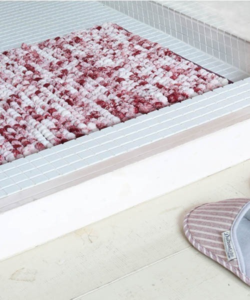 DULTON（ダルトン）の「CHENILLE HANDLOOM MAT 40×60/バスマット（ラグ/マット・メンズ・ワインレッド/イエロー/グレー・FREE）」の8枚目の写真