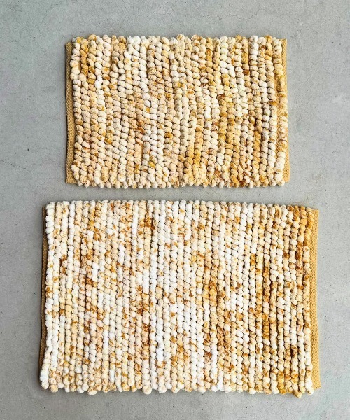 DULTON（ダルトン）の「CHENILLE HANDLOOM MAT 40×60/バスマット（ラグ/マット・メンズ・ワインレッド/イエロー/グレー・FREE）」の14枚目の写真