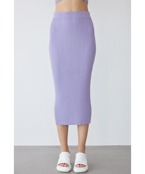 ALEXIA STAM(アリシアスタン)の「Rib Knit Pencil Skirt / リブタイトロングスカート(スカート・レディース・ピンク/モカ/ブルー・S/M)」の12枚目の写真