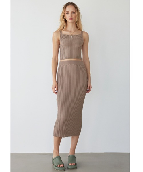 ALEXIA STAM(アリシアスタン)の「Rib Knit Pencil Skirt / リブタイトロングスカート(スカート・レディース・ピンク/モカ/ブルー・S/M)」の20枚目の写真