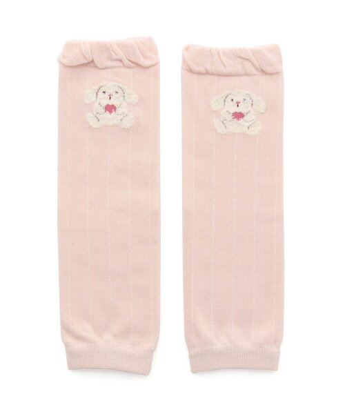 apres les cours（アプレレクール）の「ふわふわモチーフレッグウォーマー（レッグウォーマー・キッズ・ピンク/ベージュ・90）」の2枚目の写真