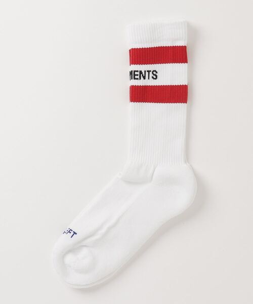 VETEMENTS（ヴェトモン）の「ICONIC LOGO SOCKS（ソックス/靴下・メンズ・ホワイト・43-46）」の3枚目の写真