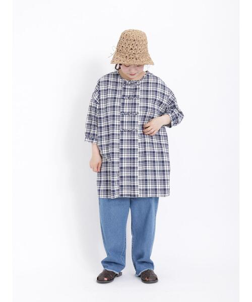 Samansa Mos2(サマンサ モスモス)の「デニムイージーテーパードパンツ(デニムパンツ・レディース・ブルー/サックスブルー・F)」の21枚目の写真