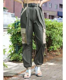 EVRIS | サテンパッチワークパンツ【セットアップ着用可能】(その他パンツ)