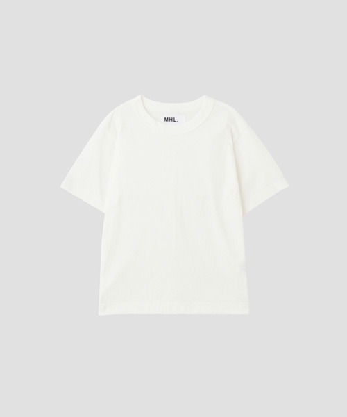 MHL.(エムエイチエル)の「LIGHTWEIGHT MATT COTTON JERSEY(Tシャツ/カットソー・レディース・ホワイト/ブラック・2)」の5枚目の写真