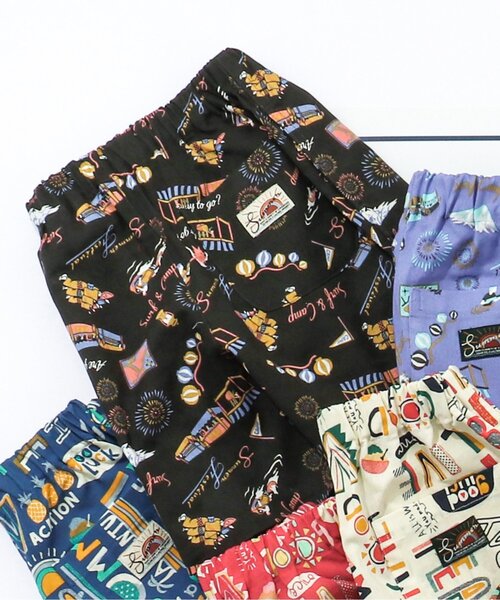 BREEZE（ブリーズ）の「サマーバケーションパンツ_4分丈（その他パンツ・キッズ・キナリ/チャコール/ミント/レインボー/パープル/ブラウン/レッド/ピンク/イエロー/ブルー・80/90/100/110/120/130/140）」の3枚目の写真