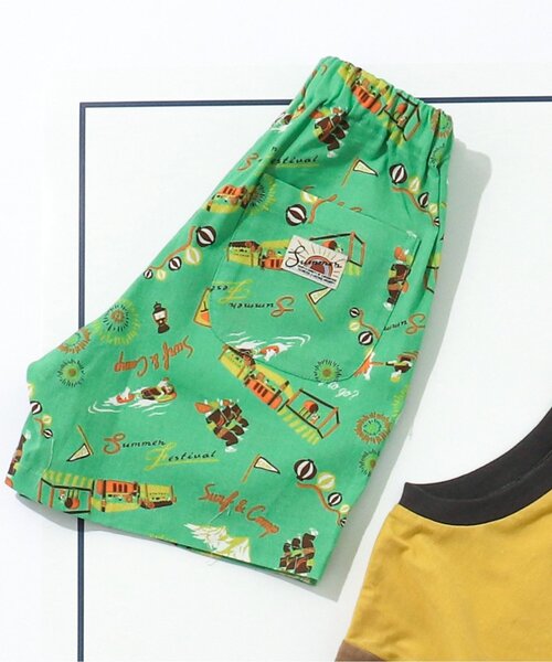 BREEZE（ブリーズ）の「サマーバケーションパンツ_4分丈（その他パンツ・キッズ・キナリ/チャコール/ミント/レインボー/パープル/ブラウン/レッド/ピンク/イエロー/ブルー・80/90/100/110/120/130/140）」の5枚目の写真