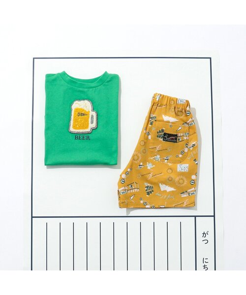 BREEZE（ブリーズ）の「サマーバケーションパンツ_4分丈（その他パンツ・キッズ・キナリ/チャコール/ミント/レインボー/パープル/ブラウン/レッド/ピンク/イエロー/ブルー・80/90/100/110/120/130/140）」の15枚目の写真