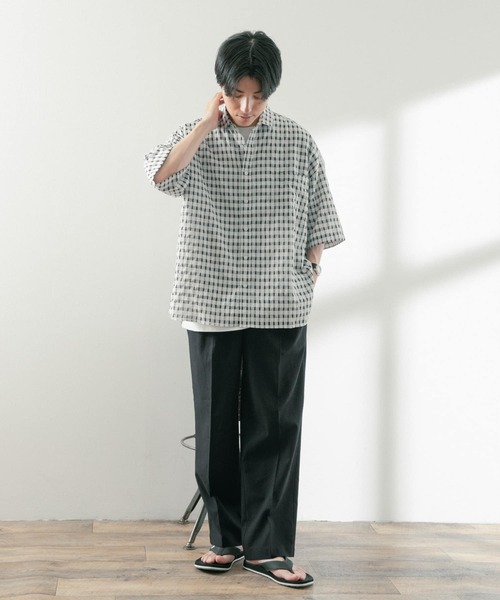 ITEMS URBANRESEARCH(アイテムズ アーバンリサーチ)の「吸水速乾×接触冷感リネン混パンツ(その他パンツ・メンズ・ブラウン/ベージュ/ブラック・MEDIUM/LARGE)」の6枚目の写真