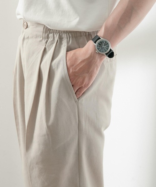 ITEMS URBANRESEARCH(アイテムズ アーバンリサーチ)の「吸水速乾×接触冷感リネン混パンツ(その他パンツ・メンズ・ブラウン/ベージュ/ブラック・MEDIUM/LARGE)」の11枚目の写真