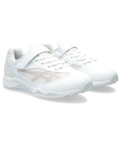 ASICS（アシックス）の「ASICS[アシックス]/LAZERBEAM SI-MG[スプリントタイプ] 1154A160（スニーカー・キッズ・サックスブルー/ゴールド/ブルー系その他/ブルー/ライトグリーン/ブラック×ゴールド/ホワイト×ゴールド/ブラック×イエロー/ラベンダー/レッド・20.0cm/21.0cm/21.5cm/22.0cm/22.5cm/23.0cm/23.5cm/24.0cm/24.5cm/25.0cm/19.0cm）」の2枚目の写真