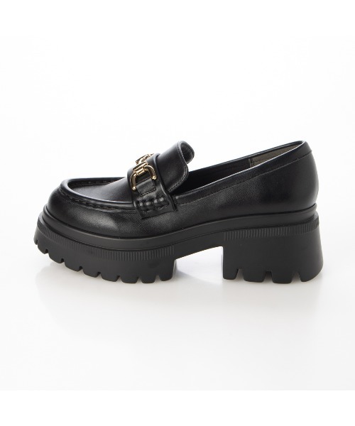 EVOL（イーボル）の「【EVOL】軽量厚底ビットローファー IV5253（ローファー・レディース・アイボリー/ブラック・M/S/L）」の4枚目の写真