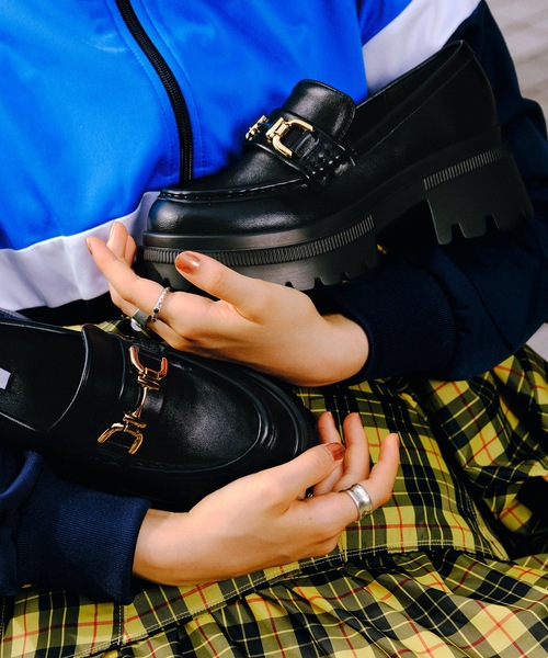 EVOL（イーボル）の「【EVOL】軽量厚底ビットローファー IV5253（ローファー・レディース・アイボリー/ブラック・M/S/L）」の15枚目の写真