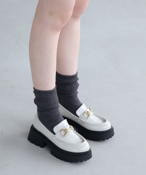 EVOL（イーボル）の「【EVOL】軽量厚底ビットローファー IV5253（ローファー・レディース・アイボリー/ブラック・M/S/L）」の22枚目の写真