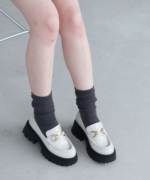 EVOL（イーボル）の「【EVOL】軽量厚底ビットローファー IV5253（ローファー・レディース・アイボリー/ブラック・M/S/L）」の21枚目の写真