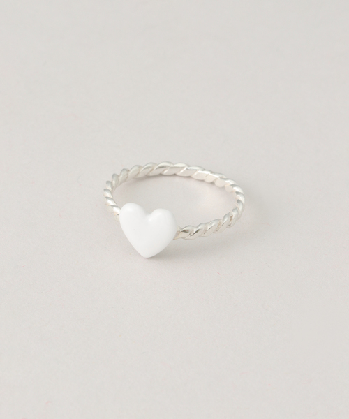 EDIT. FOR LULU（エディットフォールル）の「【momocreatura/モモクリアチュラ】Enamel Heart Ring（リング・レディース・ブラック・11）」の11枚目の写真