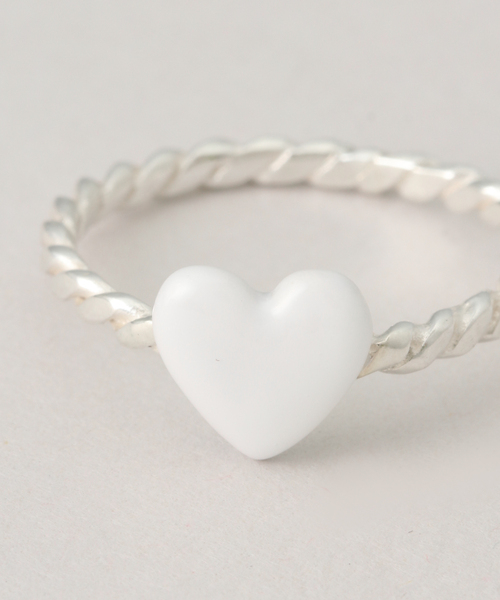 EDIT. FOR LULU（エディットフォールル）の「【momocreatura/モモクリアチュラ】Enamel Heart Ring（リング・レディース・ブラック・11）」の12枚目の写真