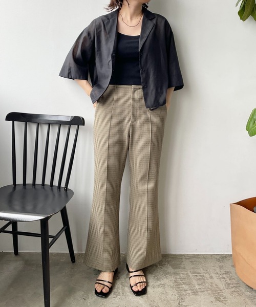 LOWRYS FARM（ローリーズファーム）の「シアーショートシャツＳＳ＊　963475（シャツ/ブラウス・レディース・パープル/ブラック/アイボリー・FREE）」の9枚目の写真