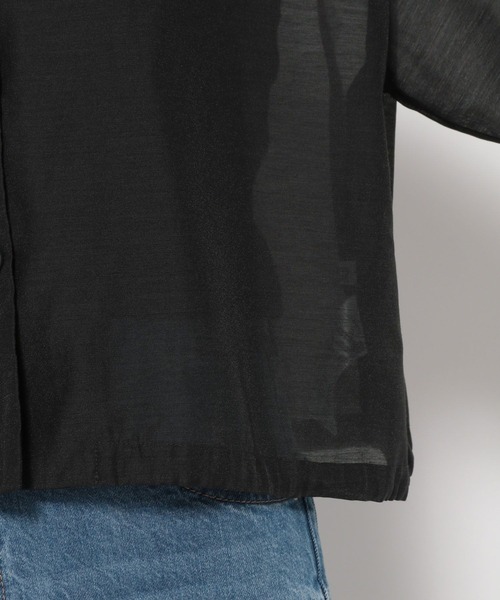 LOWRYS FARM（ローリーズファーム）の「シアーショートシャツＳＳ＊　963475（シャツ/ブラウス・レディース・パープル/ブラック/アイボリー・FREE）」の17枚目の写真