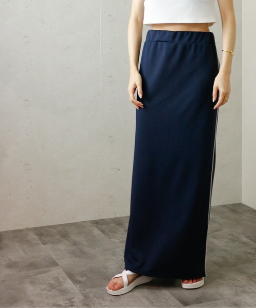 Per sist ence(パーシエンス)の「Per sist ence/パーシエンス ジャージーストレートスカート(スカート・レディース・ネイビー/グレー/ブラック/チャコールグレー/ブルー・FREE)」の7枚目の写真