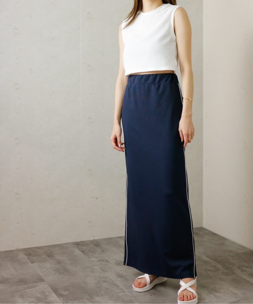 Per sist ence(パーシエンス)の「Per sist ence/パーシエンス ジャージーストレートスカート(スカート・レディース・ネイビー/グレー/ブラック/チャコールグレー/ブルー・FREE)」の10枚目の写真