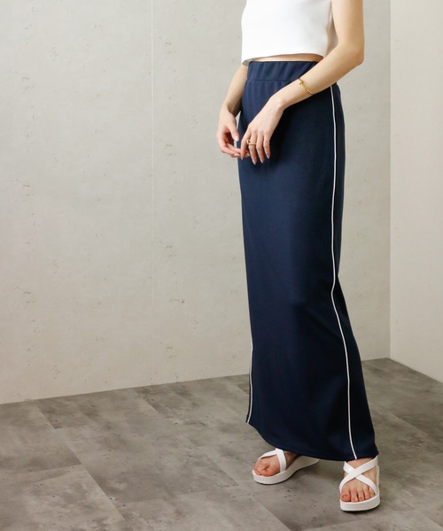 Per sist ence(パーシエンス)の「Per sist ence/パーシエンス ジャージーストレートスカート(スカート・レディース・ネイビー/グレー/ブラック/チャコールグレー/ブルー・FREE)」の11枚目の写真