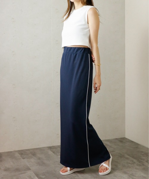 Per sist ence(パーシエンス)の「Per sist ence/パーシエンス ジャージーストレートスカート(スカート・レディース・ネイビー/グレー/ブラック/チャコールグレー/ブルー・FREE)」の14枚目の写真