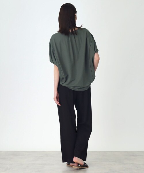 THE SHOP TK (ザ ショップ ティーケー )の「◆【腕周りカバー】バルーンシルエットプルオーバー(Tシャツ/カットソー・レディース・ブラック/ダークオリーブ/ホワイト系・99)」の12枚目の写真