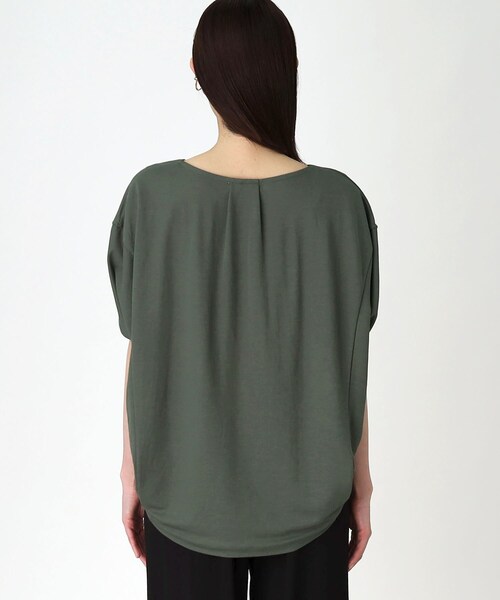 THE SHOP TK (ザ ショップ ティーケー )の「◆【腕周りカバー】バルーンシルエットプルオーバー(Tシャツ/カットソー・レディース・ブラック/ダークオリーブ/ホワイト系・99)」の22枚目の写真