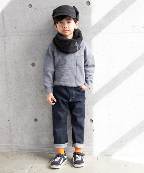 MAKE YOUR DAY（メイクユアデイ）の「ワイドシルエットデニムパンツ■80～140cm（デニムパンツ・キッズ・ブルー/ブルー系その他/ネイビー・100/110/120/130/80/140/90）」の6枚目の写真