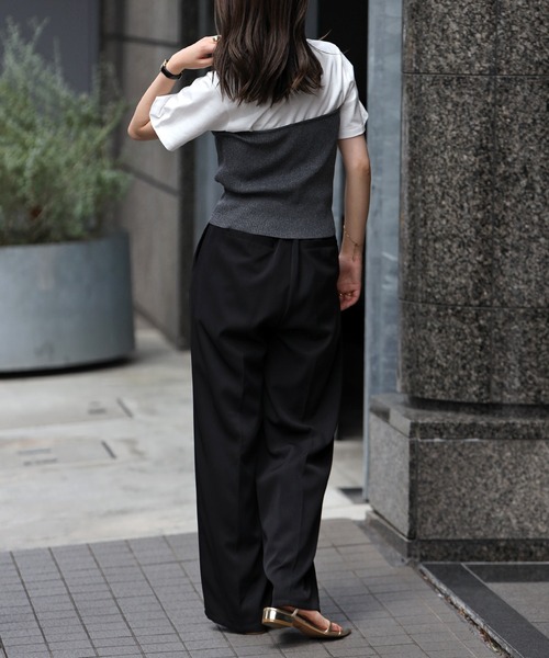 Bonjour Sagan（ボンジュールサガン）の「リブビスチェ（チューブトップ・レディース・チャコールグレー/アイボリー・FREE）」の11枚目の写真