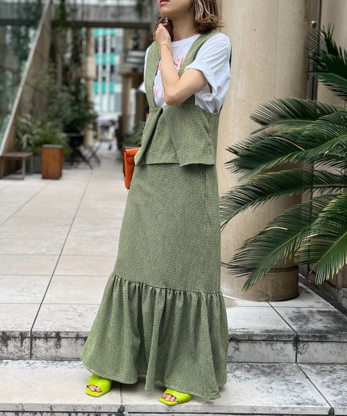TOGA ARCHIVES チェック柄 レディース ビスチェ size36 チェック柄 ベスト レディース トップス ジレ 送料無料・メール