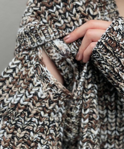 CIAOPANIC（チャオパニック）の「3WAYローゲージラメMIXニットカーディガン（ニット/セーター・レディース・ブラウン/レッド/グリーン・FREE）」の18枚目の写真