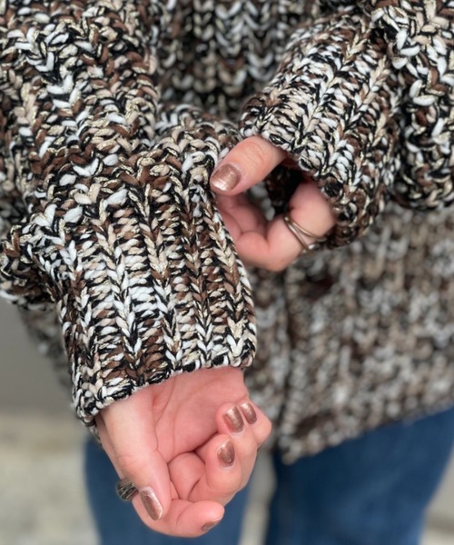 CIAOPANIC（チャオパニック）の「3WAYローゲージラメMIXニットカーディガン（ニット/セーター・レディース・ブラウン/レッド/グリーン・FREE）」の19枚目の写真