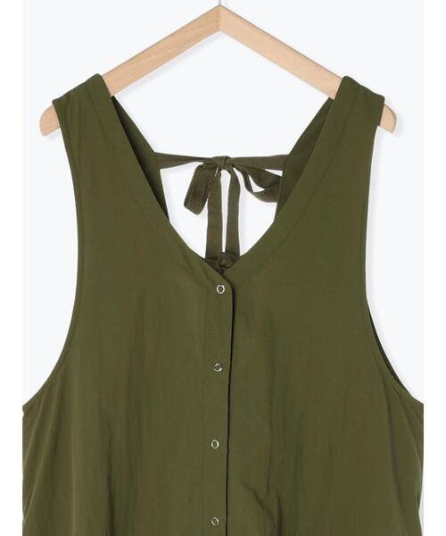 Samansa Mos2（サマンサ モスモス）の「◎後ろリボンナイロンジャンパースカート（ワンピース・レディース・ブラック/ベージュ/カーキ・F）」の16枚目の写真