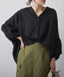 【2023AW/Du noir】シアーチェックブラウス