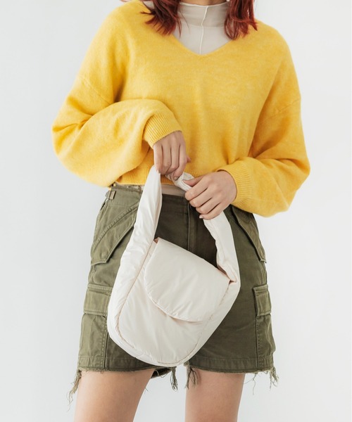 CONTROL FREAK（コントロールフリーク）の「CONTROL FREAK / CTFK（コントロールフリーク/シーティーエフケー）クッションミニバッグ（ハンドバッグ・レディース・オレンジ/グリーン/アイボリー/ボルドー・FREE）」の2枚目の写真