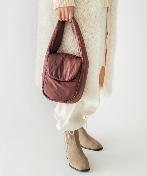 CONTROL FREAK（コントロールフリーク）の「CONTROL FREAK / CTFK（コントロールフリーク/シーティーエフケー）クッションミニバッグ（ハンドバッグ・レディース・オレンジ/グリーン/アイボリー/ボルドー・FREE）」の4枚目の写真