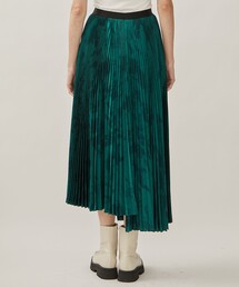 08sircus サテンプリーツスカート 08sircus (ゼロエイトサーカス) Drape satin pleated skirt