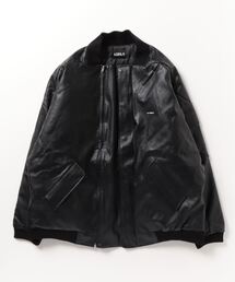 AJOBYAJO | 韓国ブランド AJOBYAJO アジョバイアジョ Vegan Leather Bomber Jacket ビーガンレザー ボンバージャケット オーバーサイズ レザージャケット MA-1(MA-1)