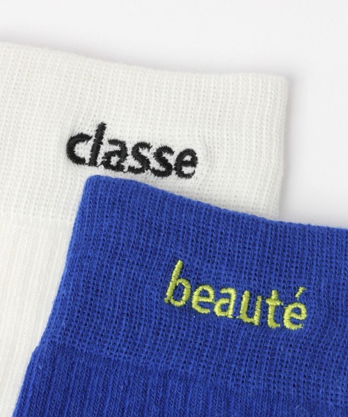 LEPSIM(レプシィム)の「バック刺繍リブソックス 972328(ソックス/靴下・レディース・ブラック/ブルー/オフホワイト・ONE SIZE)」の8枚目の写真