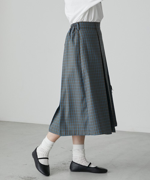 FOXEY グレー プリーツスカート ひざ丈 FOXEY グレー プリーツスカート ひざ丈