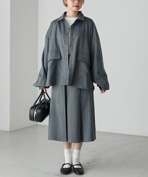 forksy.（フォルクシー）の「【forksy.】チェックボックス膝丈