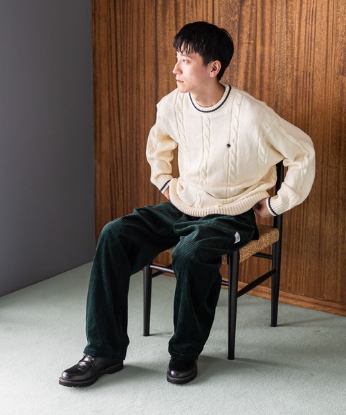 POLO BCS(ポロ ビーシーエス)の「【POLO BCS(ポロ・ビーシーエス)】コラボニットプルオーバー(ニット/セーター・メンズ・オフホワイト/ネイビー・LARGE/MEDIUM)」の8枚目の写真
